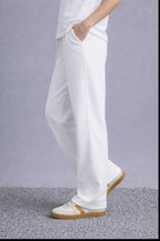 White Relaxed Fit Baggy Trouser – Men's Casual Bottoms