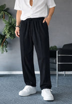 Noir Black Baggy Fit Trouser – Men's Relaxed Bottoms