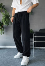 Noir Black Baggy Fit Trouser – Men's Relaxed Bottoms